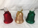 Set of 3 Illuminated 6" Angel Bells with Gift Bags by Valerie