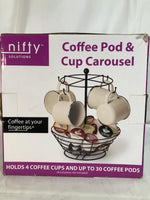 Coffee Cup Carousel with Basket
