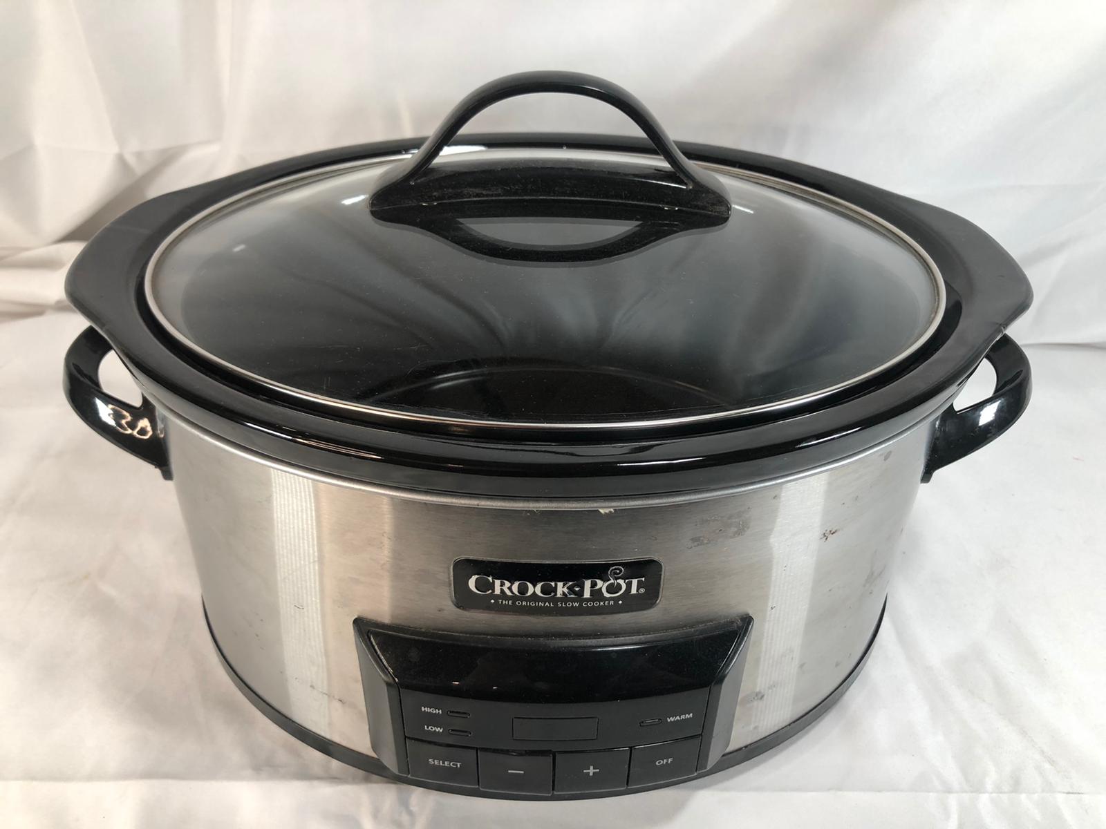 6qt Stainless Steel Digital Countdown Slow Cooker - As Is, Used, No Box