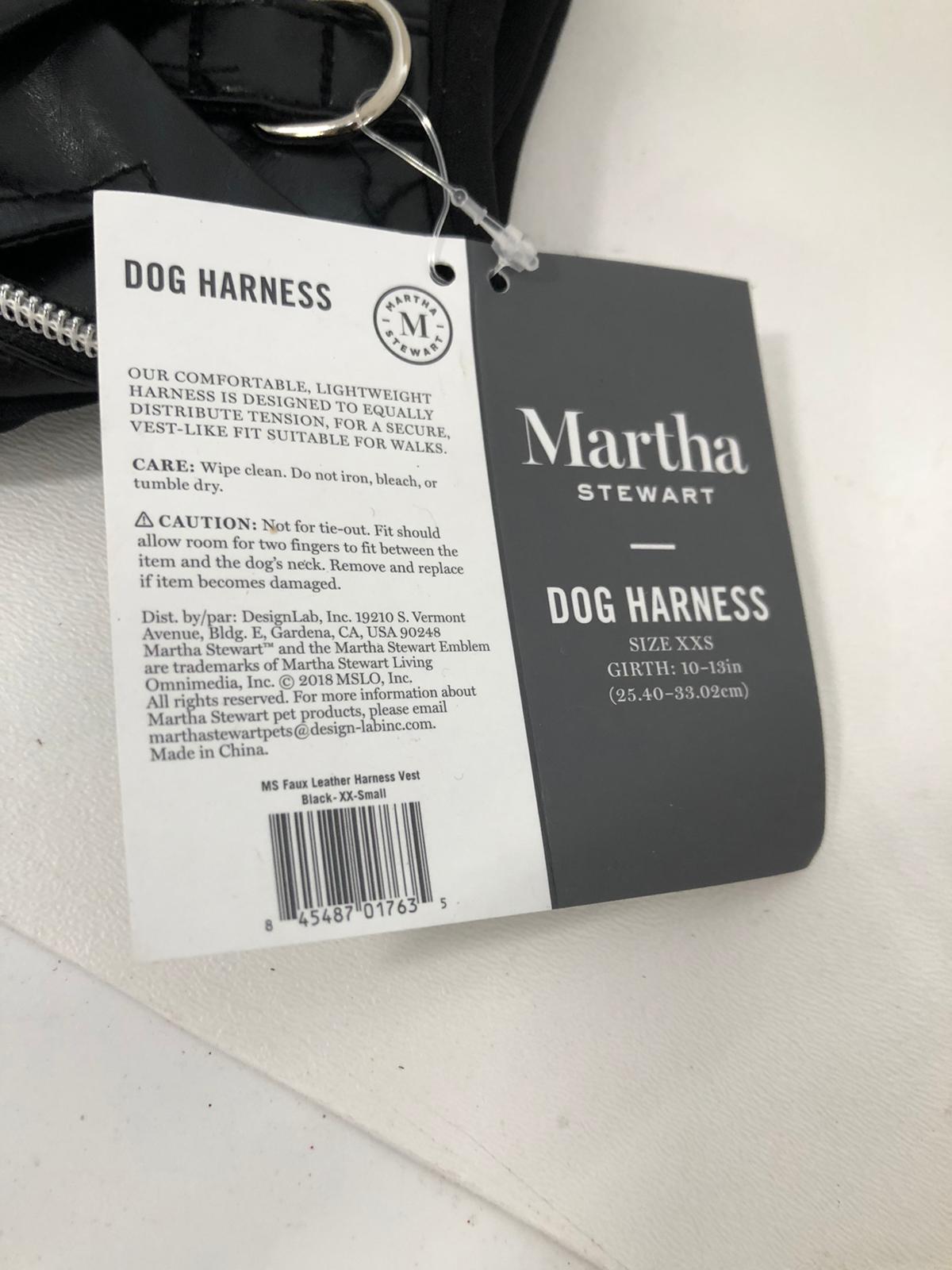 Martha Stewart Faux Leather Dog Harness Vest