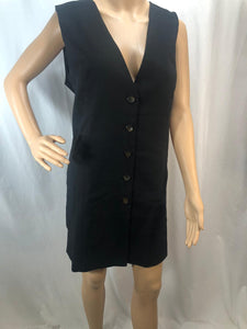 "As Is" Lisa Rinna Collection Mid- Length Button Front Vest