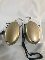 Samurai Safety Alarm Keychain W/ LED Light 2-Pack