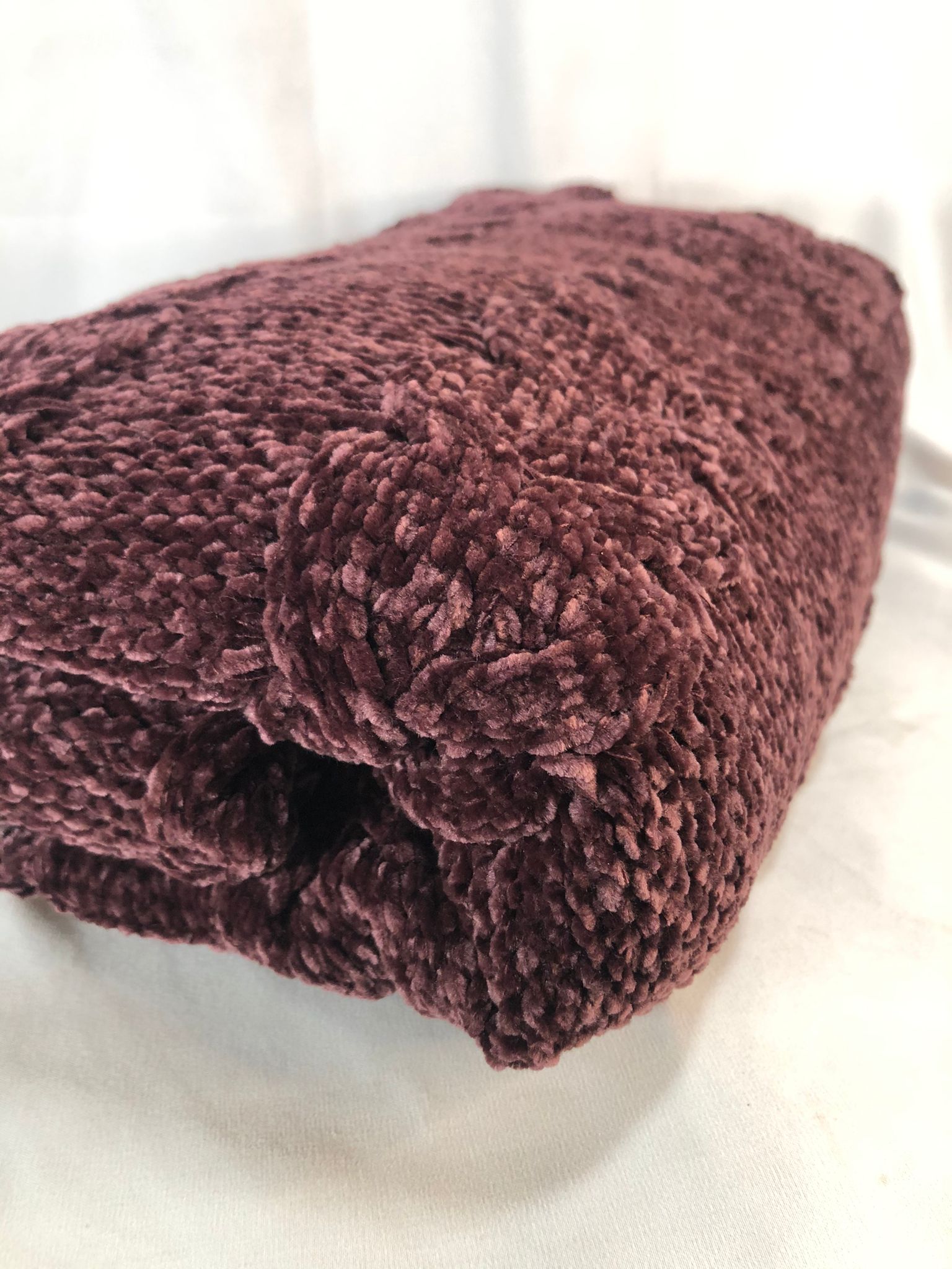 Karen Castles Luxe Cable Knit Chenille Throw
