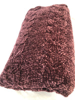 Karen Castles Luxe Cable Knit Chenille Throw