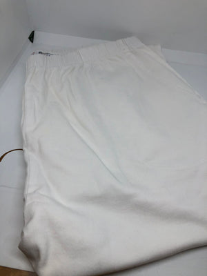 Denim & Co White Stretch Pants P1X Pockets Pull-on High Waist