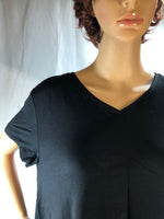 "As Is" H by Halston Essentials V-Nk Top w/Forward Notch Detail