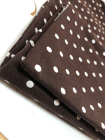 Susan Graver Chocolate Dots Cotton Spandex Leggings, Small