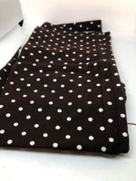 Susan Graver Chocolate Dots Cotton Spandex Leggings, Small