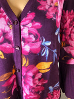 Isaac Mizrahi Live! Floral Printed Pleated Bell Sleeve Cardigan