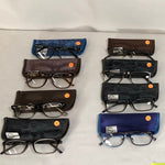10 Assorted Branded Reading Glasses with 5 Cases - Perfect for Everyday Use