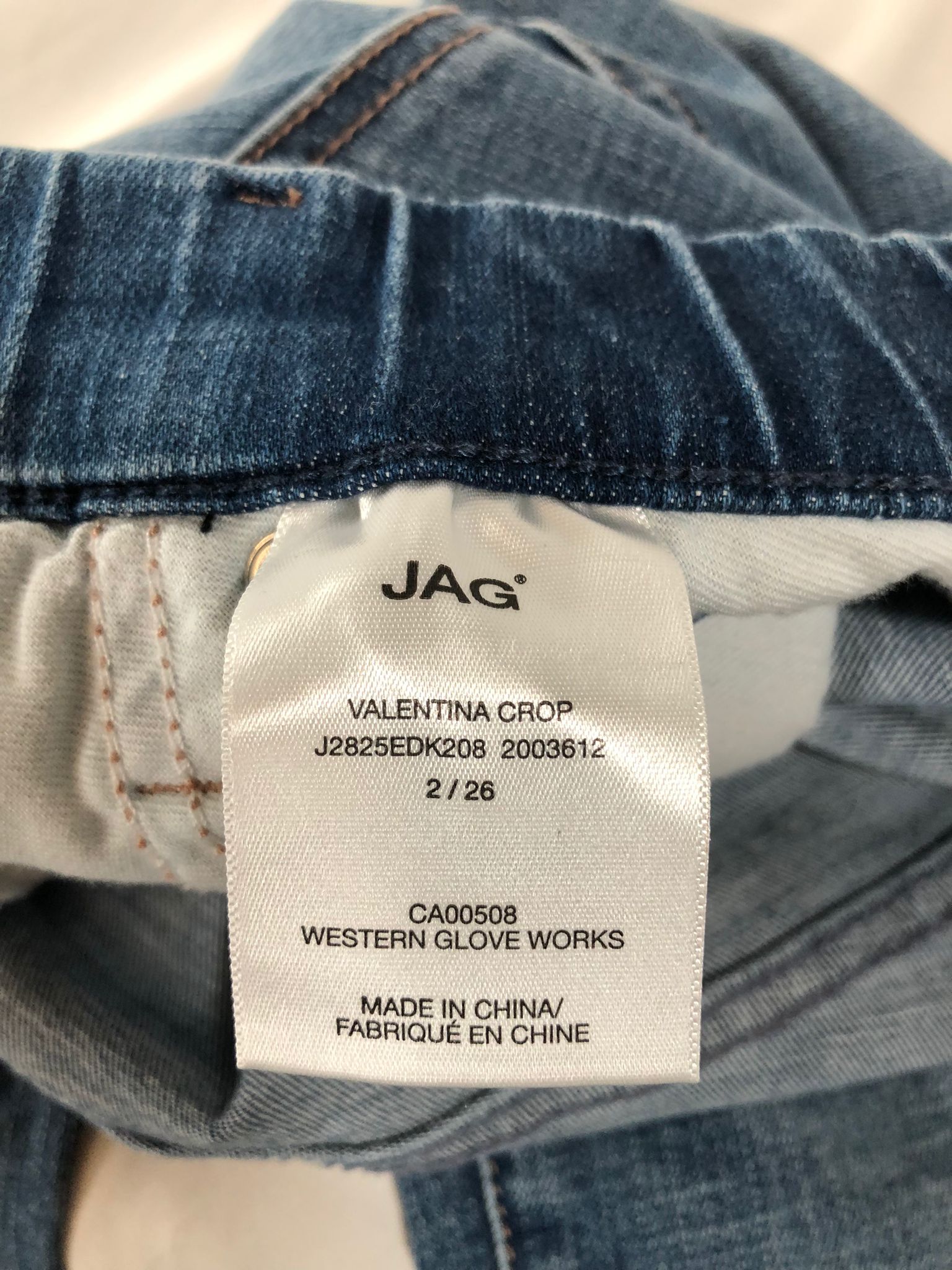 Jag Jeans womens Valentina Crop High Rise Jeans Pants - Fire Island, Size 2 (US)