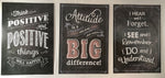 Chalk It Up! Set of 6 Positive Thinking Posters (13 x 19 inches)