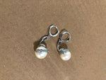 vogem White Pearl Earrings For Women Elegant 18K Gold Plated Faux Pearl CZ Crystal Dangle Drop Earrings