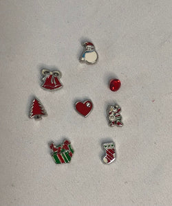 Eight Christmas Charm, .925 Sterling Silver