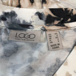 LOGO by Lori Goldstein Printed Rayon 230 Top w/ Squared V-Neck