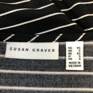 "As Is" Susan Graver Printed Liquid Knit Raglan Sleeve Top w Buttons