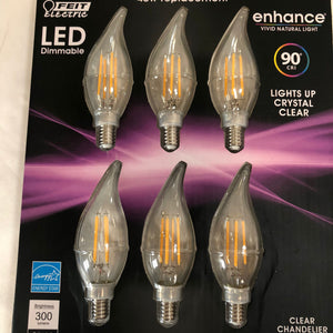 Feit Electric Led Chandelier Bulbs 6 Pack Soft White