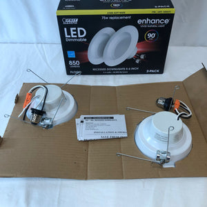 As is Feit Electric LED 5-6” Retrofit Kit 2 Pack Soft White