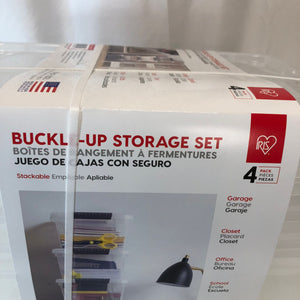 As is Iris Buckle-Up Storage Set 12.9 Quart 3 Pack