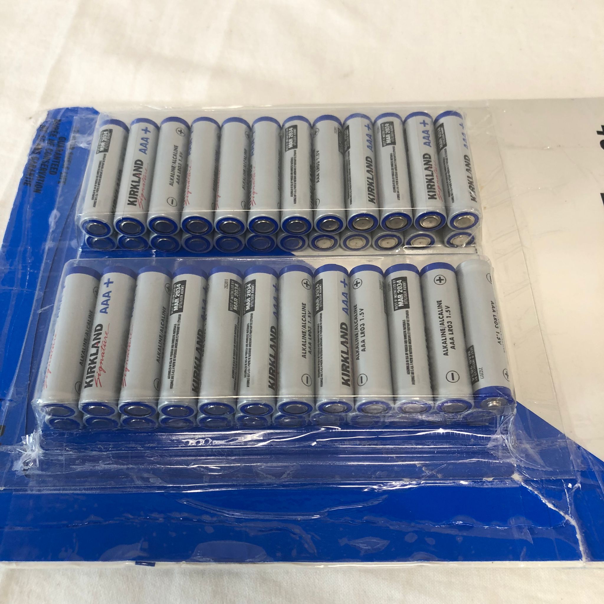 Kirkland Signature Alkaline AAA Batteries, 48-count