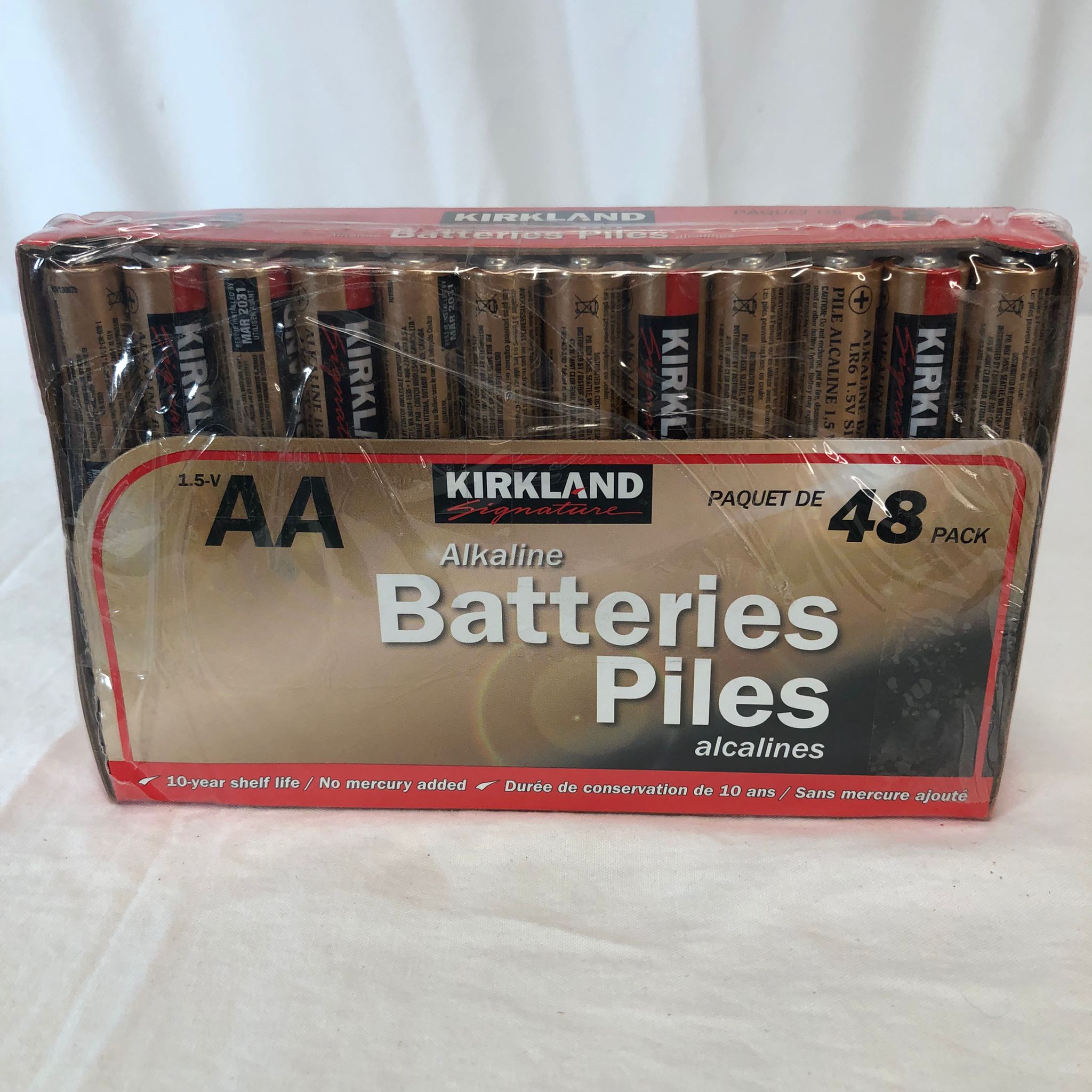 As is Kirkland Signature AA Alkaline Batteries, 48-count
