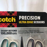 As is 3M Scotch Precision Ultra Edge 8" Scissor, 3-count
