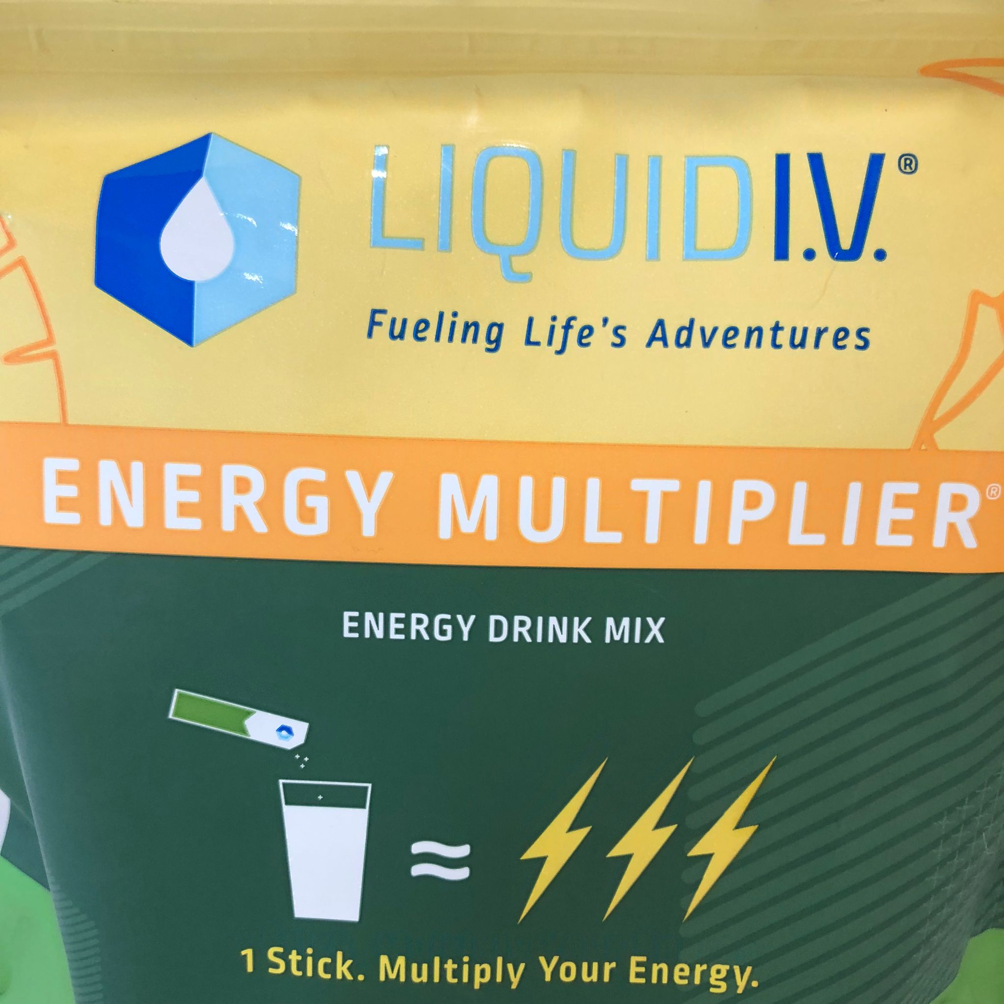 As is Liquid I.V. Energy Multiplier Yuzu Pineapple, 24 Individual Serving Stick Packs in Resealable Pouch
