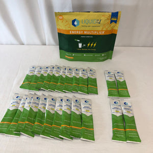 As is Liquid I.V. Energy Multiplier Yuzu Pineapple, 24 Individual Serving Stick Packs in Resealable Pouch