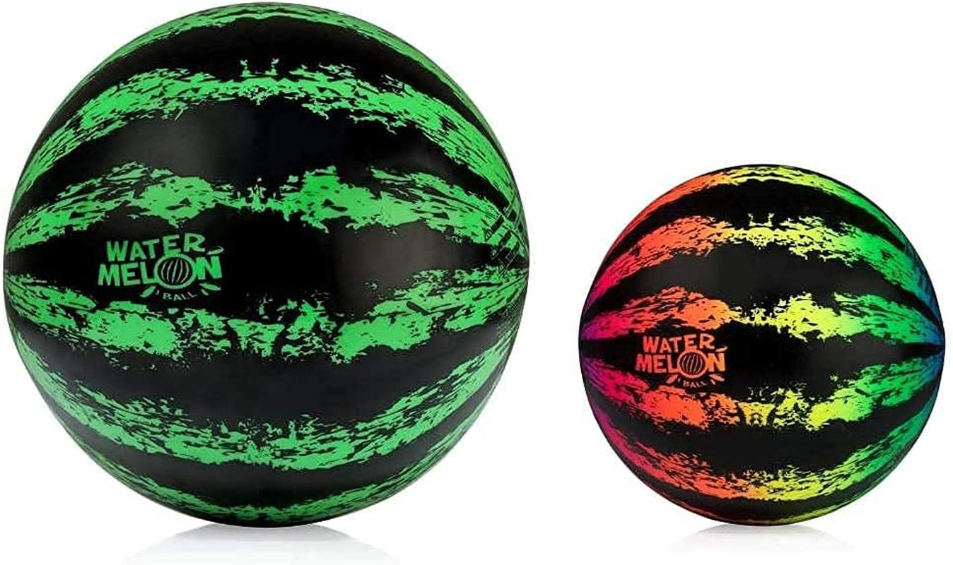 Water-Filled Watermelon Pool Balls - 2 Pack - Fun for Kids, Teens, Adults