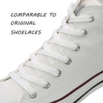 White Flat Shoelaces for Sneakers - 54" Long, 100% Polyester 