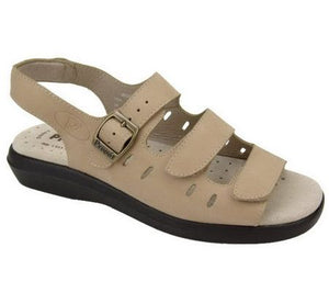 Propet Comfort Adjustable Leather Sandals with Cushioned Footbed
