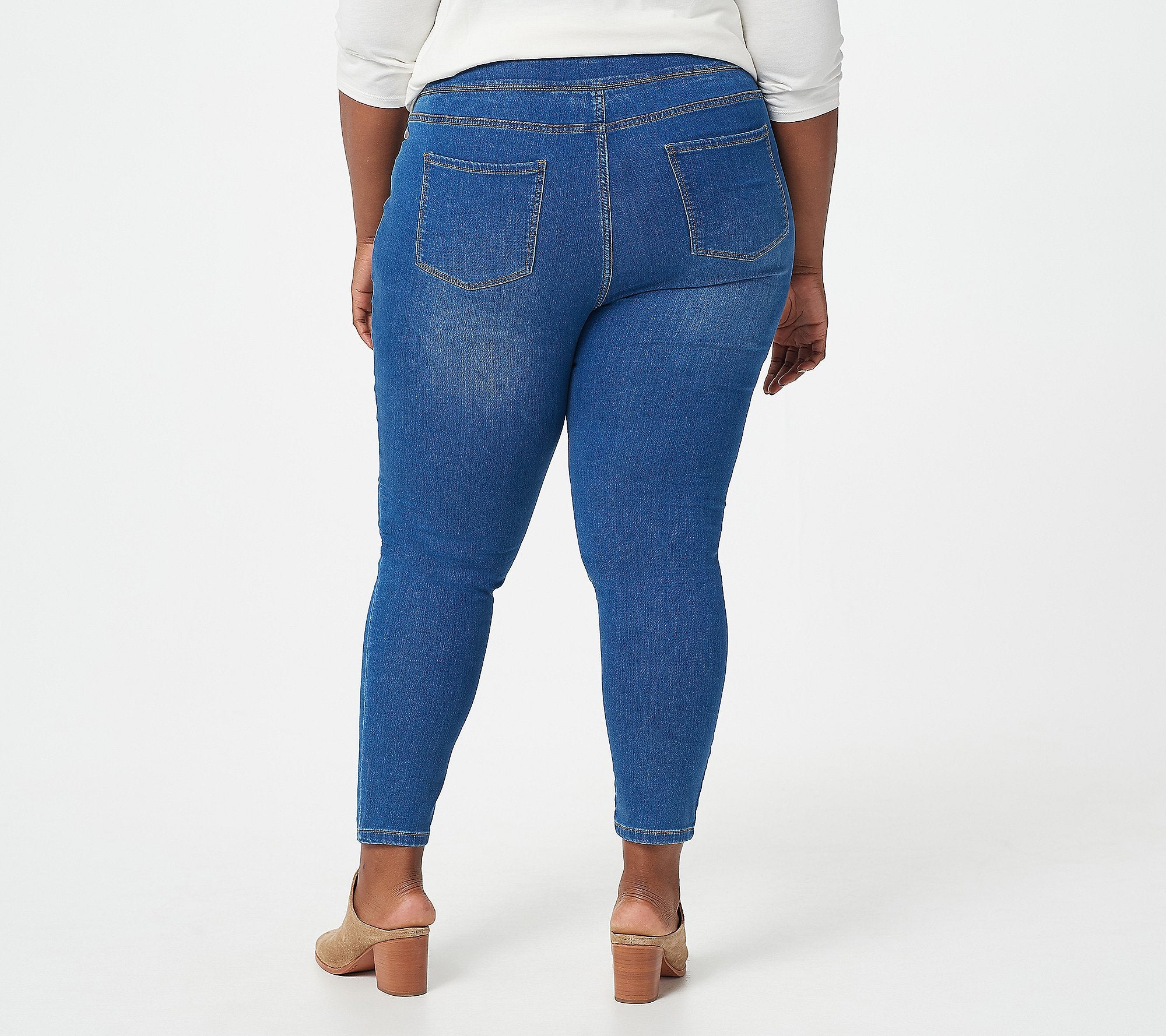 Denim & Co. Comfy Knit Pull-On Jeggings with Stud Detail