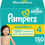 Pampers Swaddlers Disposable Baby Diapers, Size 4, 150 Count