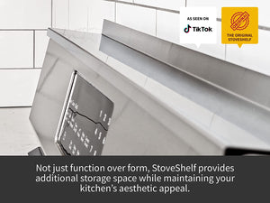 30-Inch Magnetic Stainless Steel Stove Shelf - Easy to Install, No Drilling
