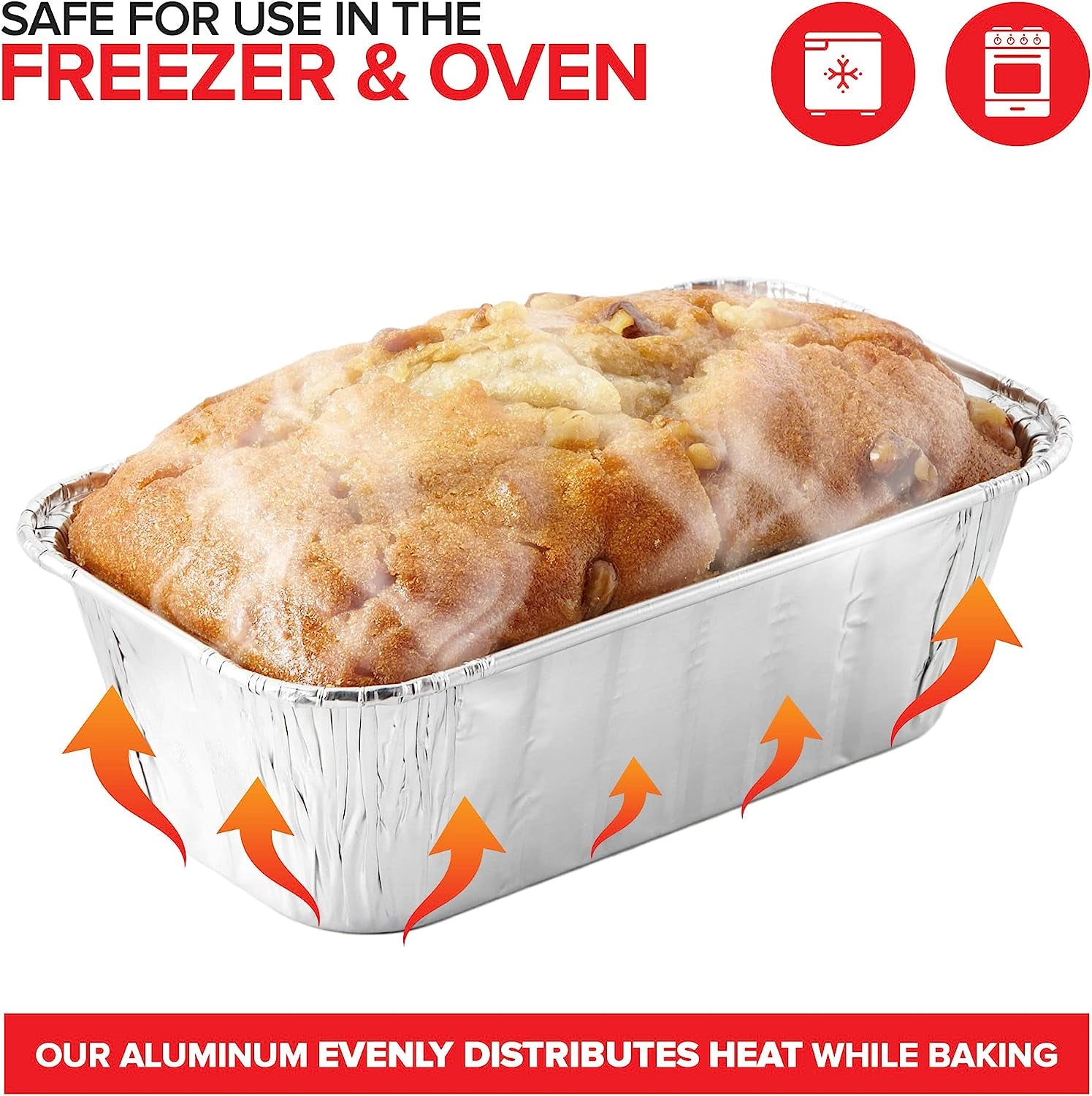 30-Pack 1-LB Aluminum Foil Mini Loaf Pans - Freezer & Oven Safe, Disposable