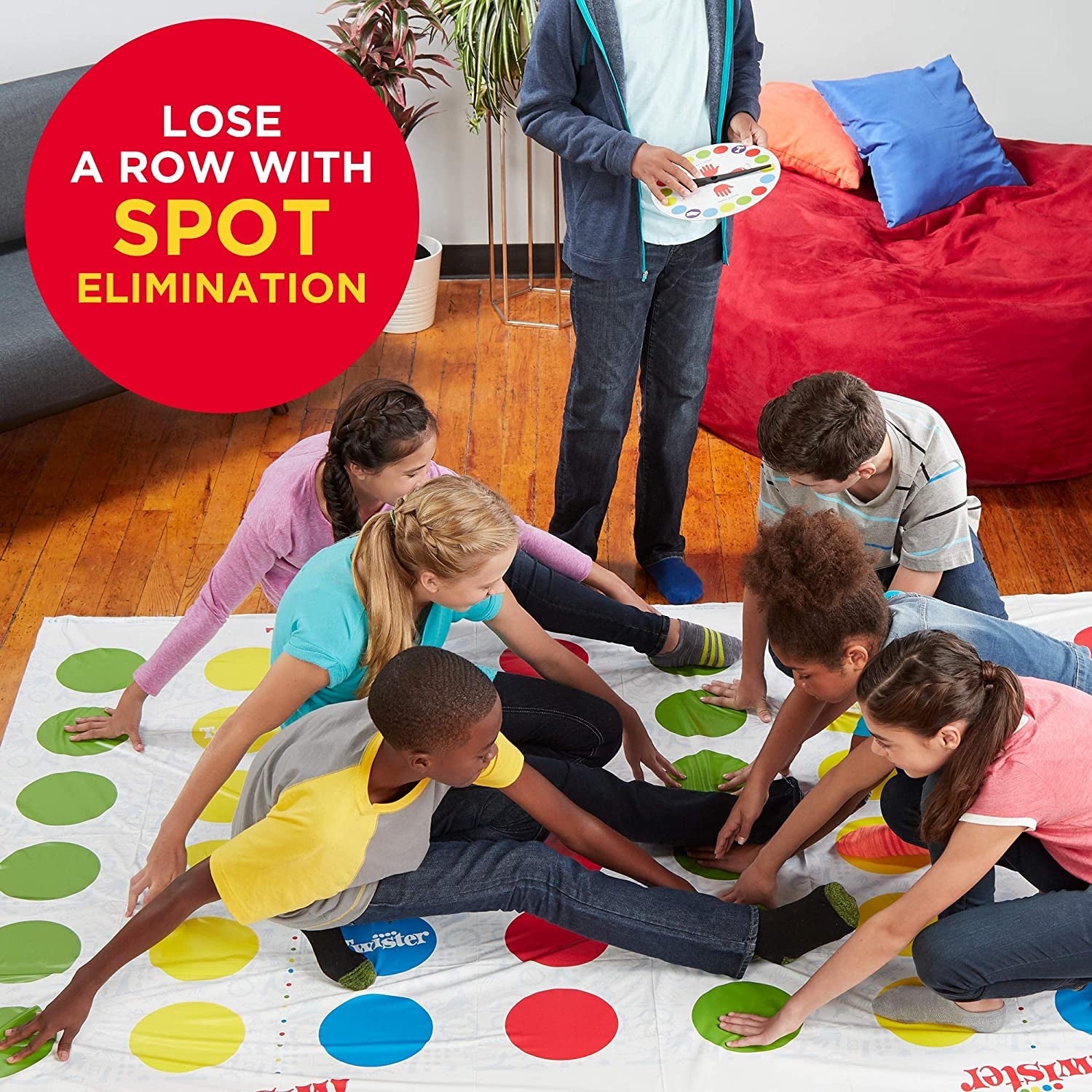 Twister Ultimate: Bigger Mat, More Colored Spots, Family Game Age 6+