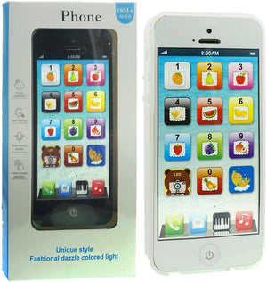 YOYOSTORE Child'S Interactive My First Own Cell Phone - Play to Learn, Touch Screen with 8 Functions and Dazzling LED Lights