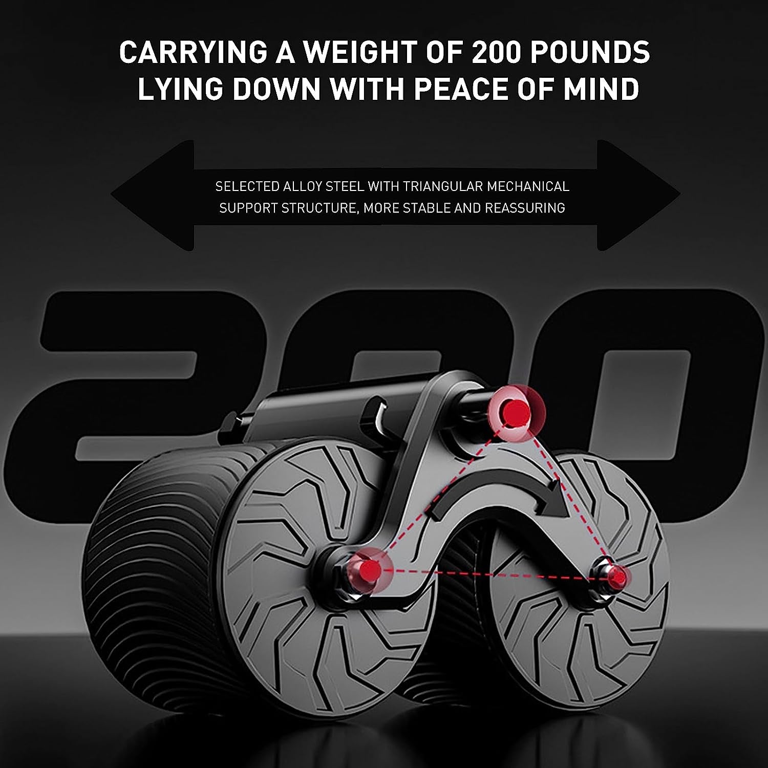 Automatic Rebound Ab Roller with Elbow Support and Timer - Home Workout