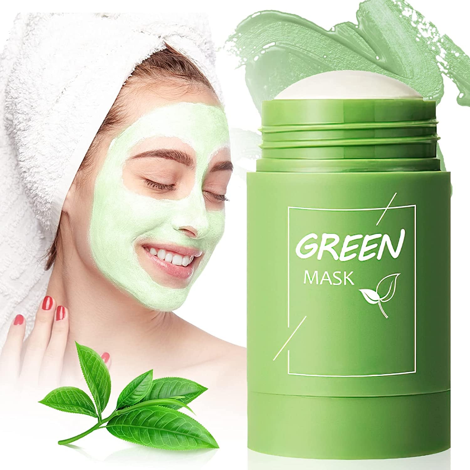 Green Tea Mask Stick Deep Pore Cleansing, Oil Control, Acne Remover for All Skin