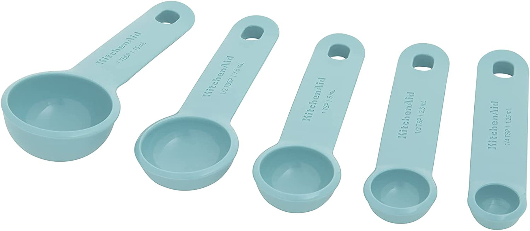 KitchenAid Aqua Sky Measuring Spoons Set of 5, Aqua Sky