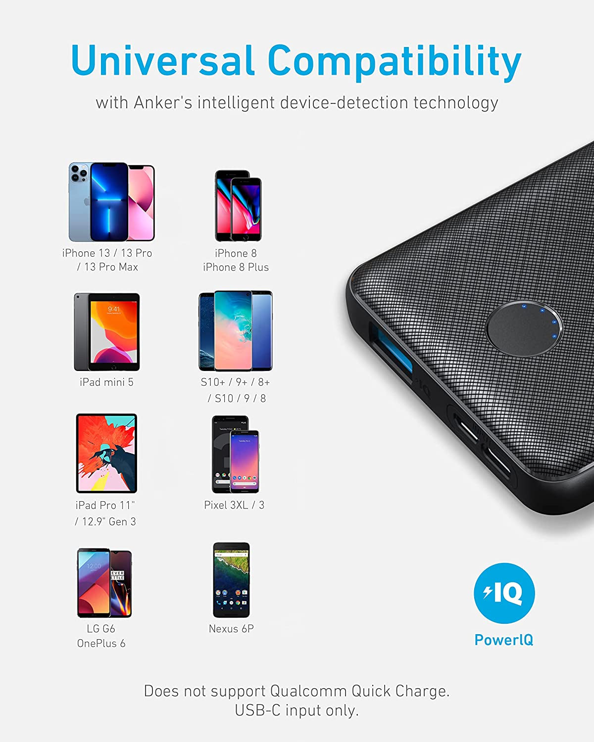 Anker 10000mAh Portable Charger with PowerIQ Charging Technology - Slim Size, Big Power