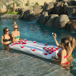 Inflatable Pool Beer Pong Table with Social Floating - Gopong, White