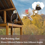 4 Pack Reflective Owl Bird Scarers - Effective & Harmless Way to Keep Birds Away