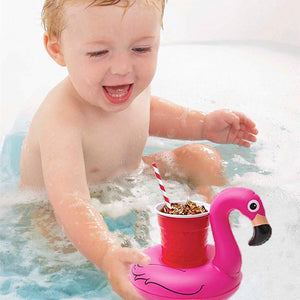15 Pack Inflatable Drink Holders - Flamingo Pool Party Coasters 