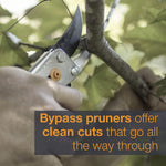 Fiskars Bypass Pruning Shears - 5/8" Garden Clippers