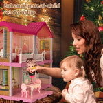 2-Story Princess Dollhouse with Lights and Furniture - Girls 3-12 Years Old