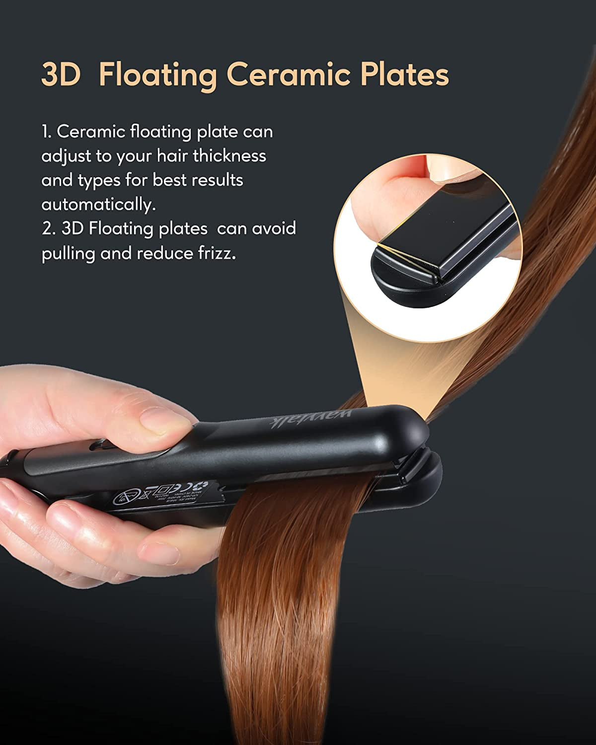 0.7 Inch Mini Ceramic Flat Iron for Travel and Salon-Quality Hairstyling
