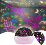 Unicorn Star Projector Night Light for Kids - Light, Battery Operated or USB