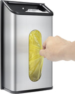 Wall Mount Grocery Bag Dispenser - Stainless Steel, Easy to Install and Use