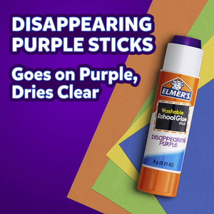 Elmer's Disappearing Purple Glue Sticks - 12 Pack